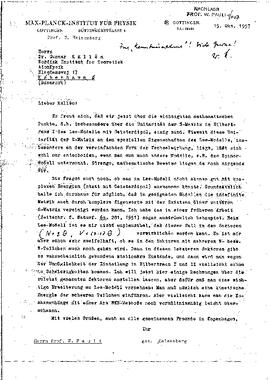 letter to G. Källén, Heisenberg, Werner