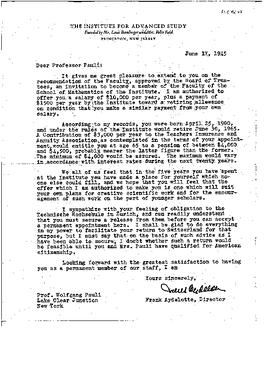 Letter, Aydelotte, Frank
