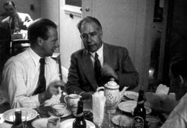 W Heisenberg and Niels Bohr