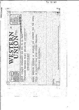 Telegram, Westgren, Arne