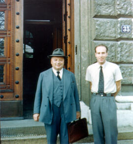 Wolfgang Pauli and Armin Thellung at ETH