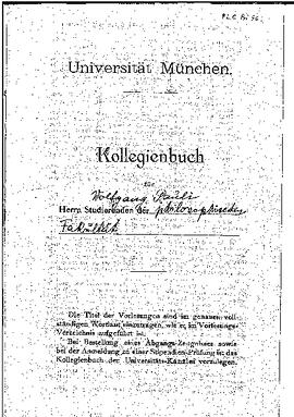 Kollegienbuch, Universität München