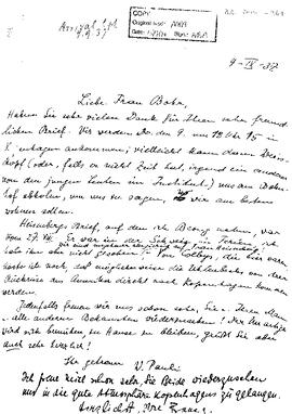 Letter from Pauli to Bohr