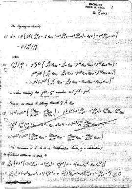 Calculations on the Pais Theory, [unknown]